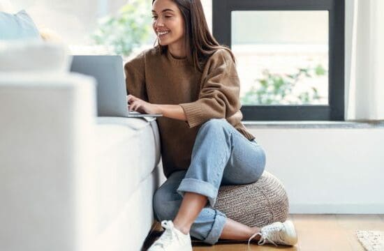 woman with laptop
