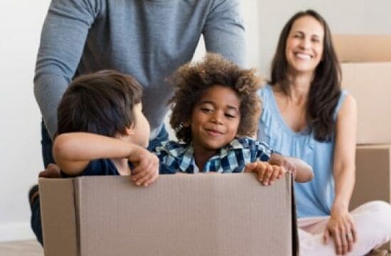 family - kids in a box
